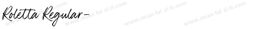 Roletta Regular字体转换